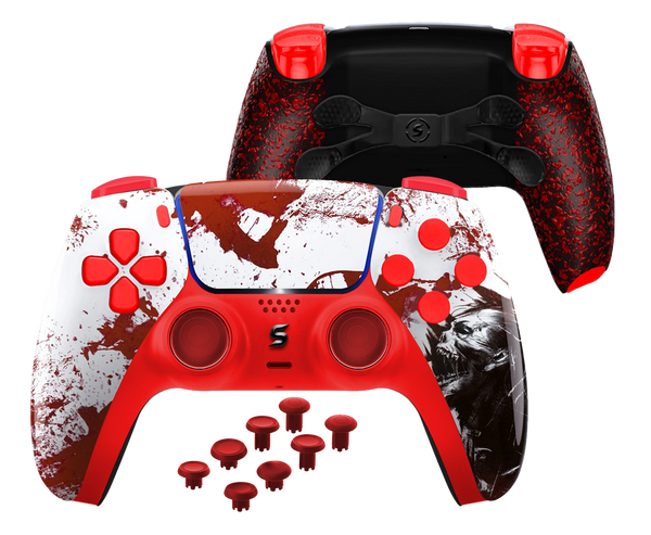 Custom PS5 Controller im einzigartigen Zombie-Look – perfekt für intensives Gaming.