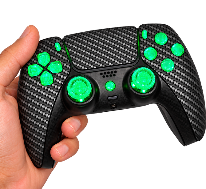 Grüner LED Controller für die PlayStation 5 PS5 